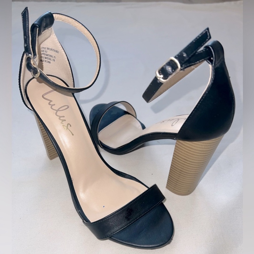 Lulus Taylor Stacked 4" Heels - Size 8.5